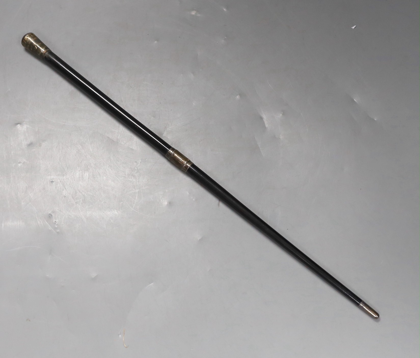 A silver mounted conductor's baton with inscription S.C.M.U. Festival, 1931, F. Smith, Conductor of Old Works Choir in fitted case